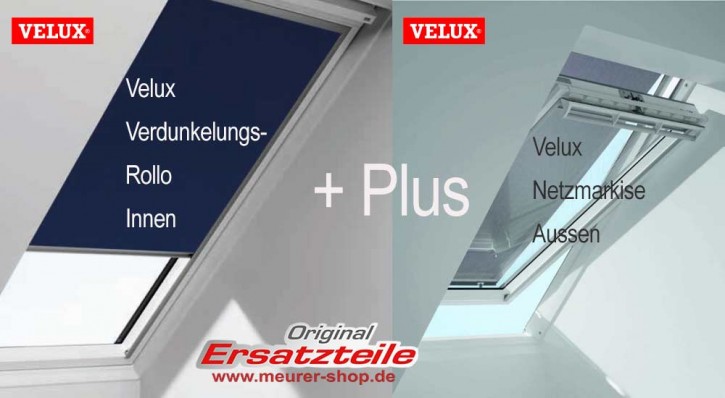 Vorteils-Set Velux Markise & 308 MK08-DOP / M08 / / MK08 / 308 Verdunkelungsrollo DOP M08
