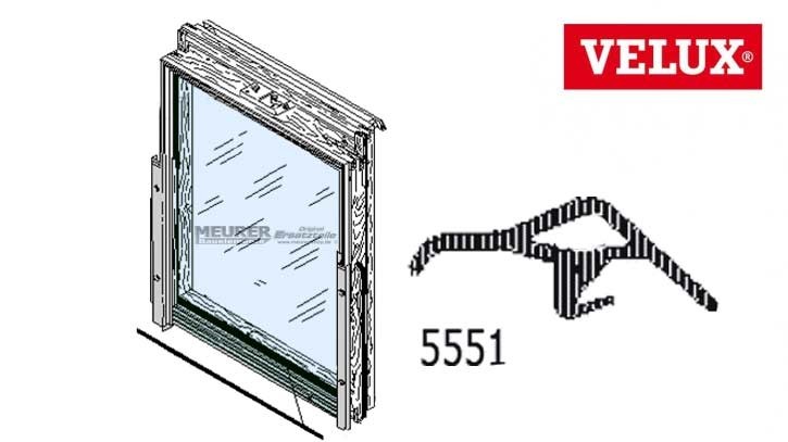 (3,89€/m) Velux Fenster Dichtung,54mm Breite, f. PVC Dachfenster  Lüftungsklappen