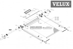 Ersatz Motor für Velux Solar Netzmarkise MSL 5060 E