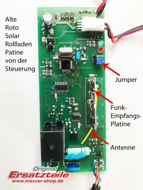 Ersatz Solarsteuerung Roto Solar-Funk Rollladen RT2 SF Ersatz Solarsteuerung Roto mit Akku